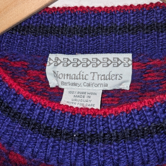 Nomadic Traders Colorful Thick Wool Sweater/Sweatshirt Size Small - Picture 5 of 8